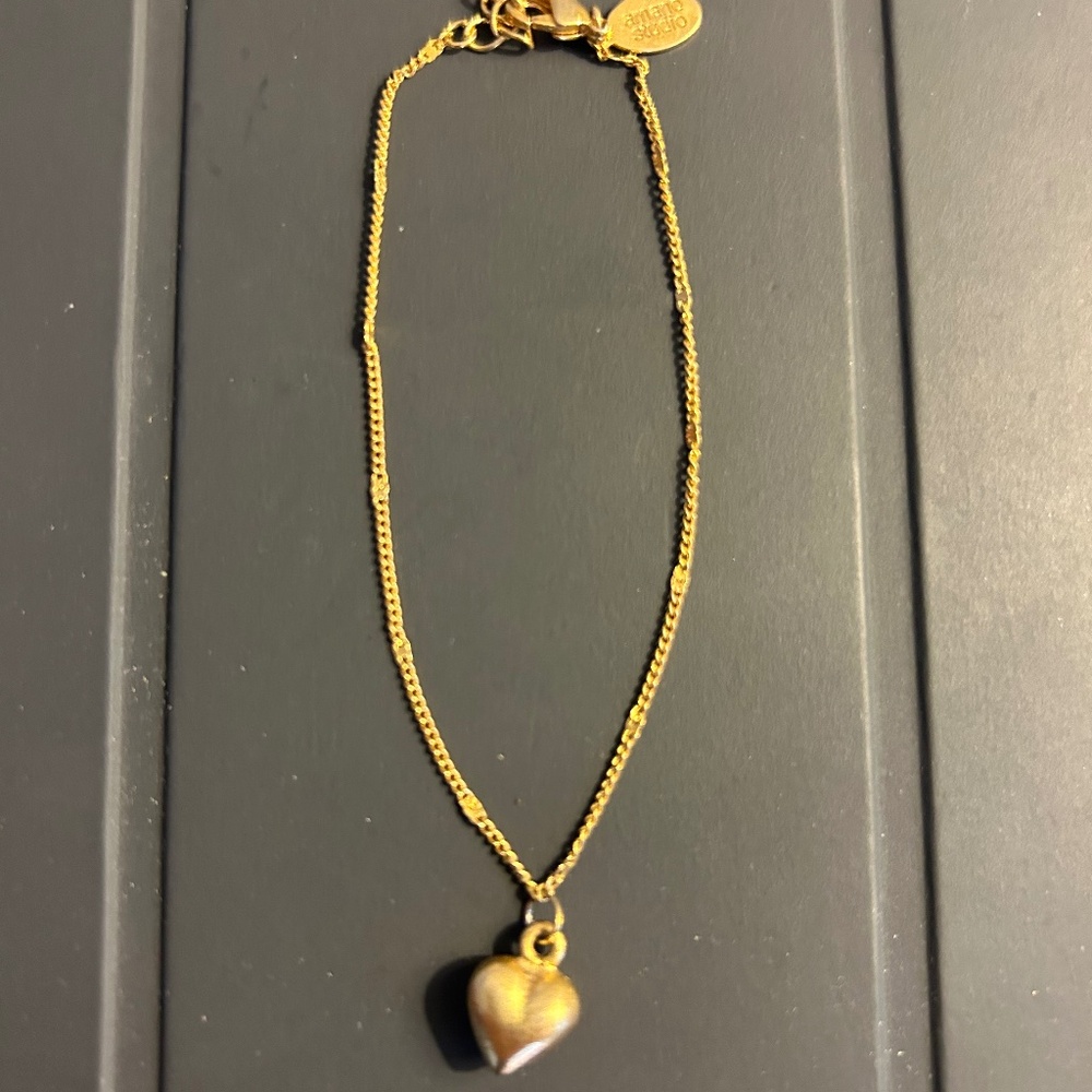 Gold plated heart bracelet